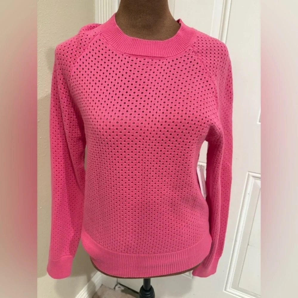 Vibrant Pink Crew Neck Sweater
